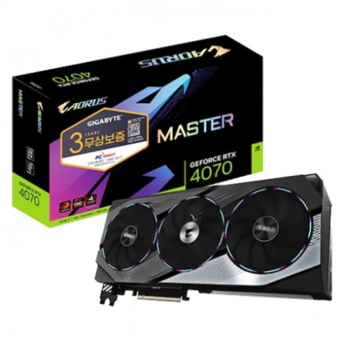 GIGABYTE AORUS 지포스 RTX 4070 Master D6X 12GB 피씨디렉트 - [전시/재고상품]